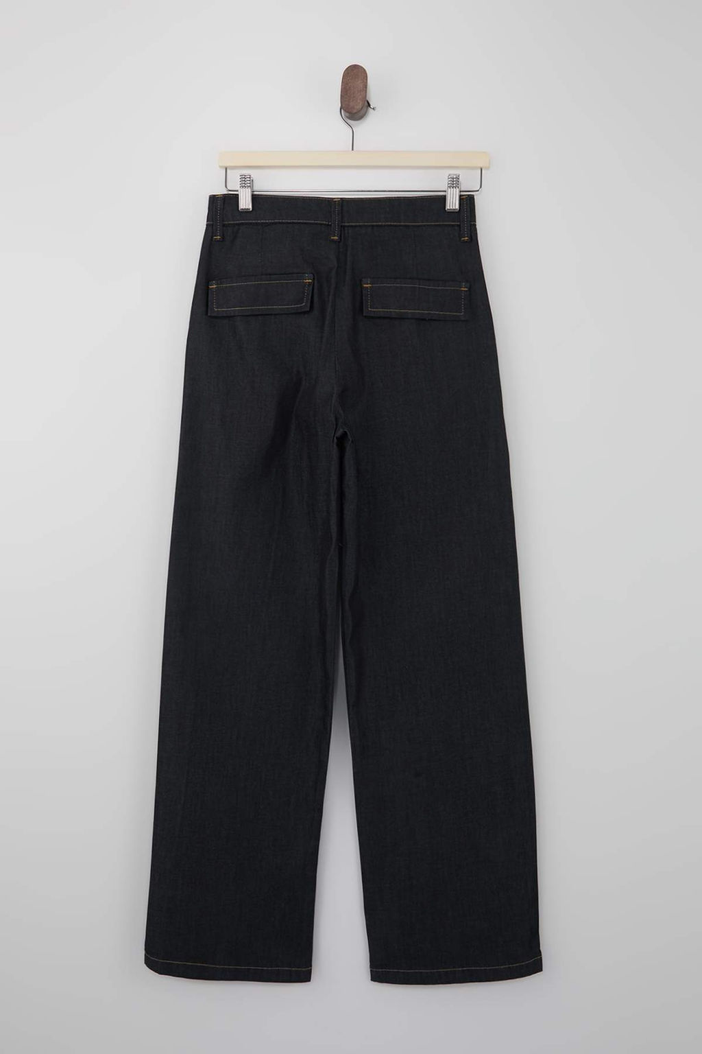 Koyu Mavi Dikis Detayl? Yuksek Bel Ekstra Esnek Wide Leg Jeans TWOSS26JE00053 - Trendyolmilla фото 7