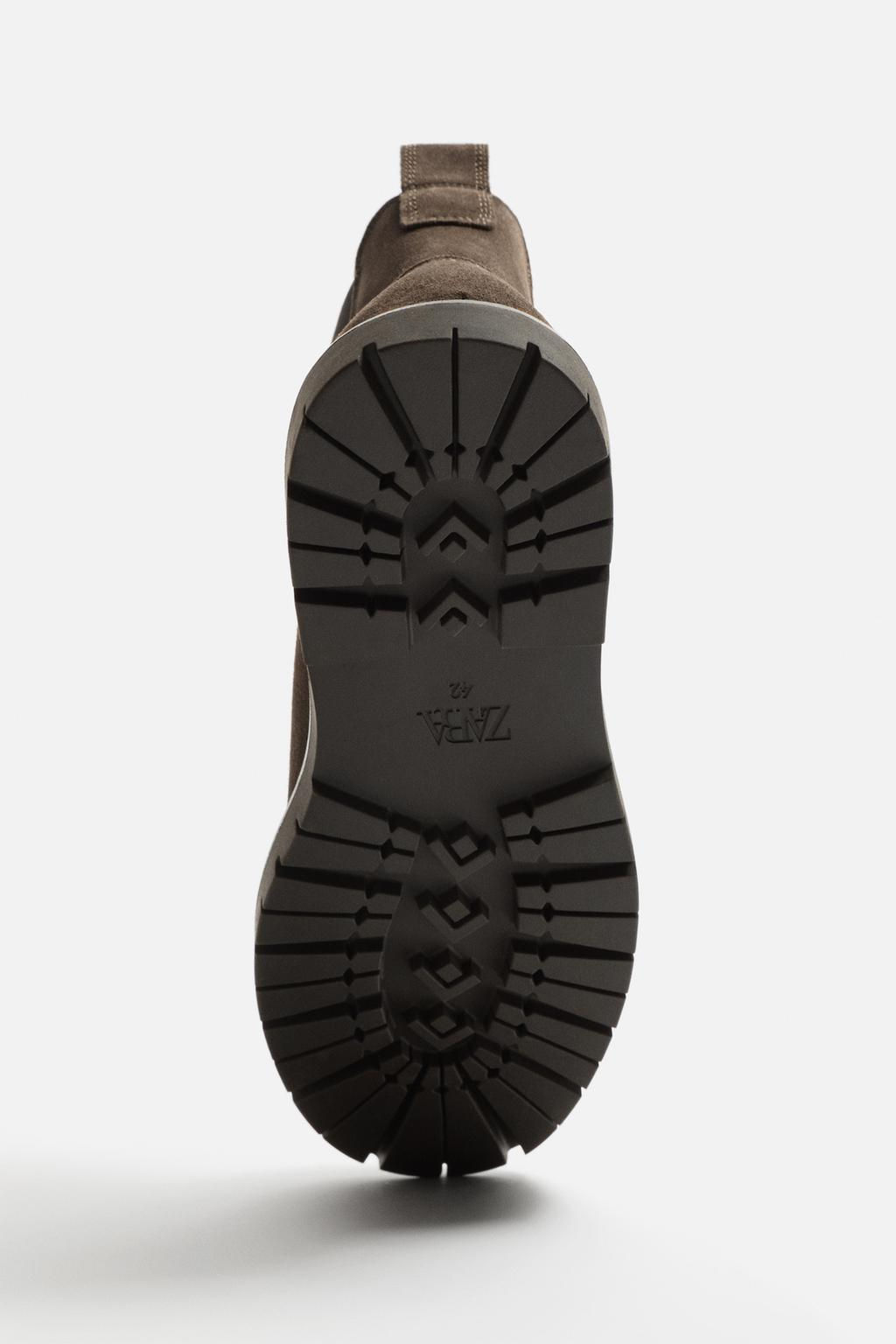 LEATHER CHELSEA BOOTS - Zara фото 6