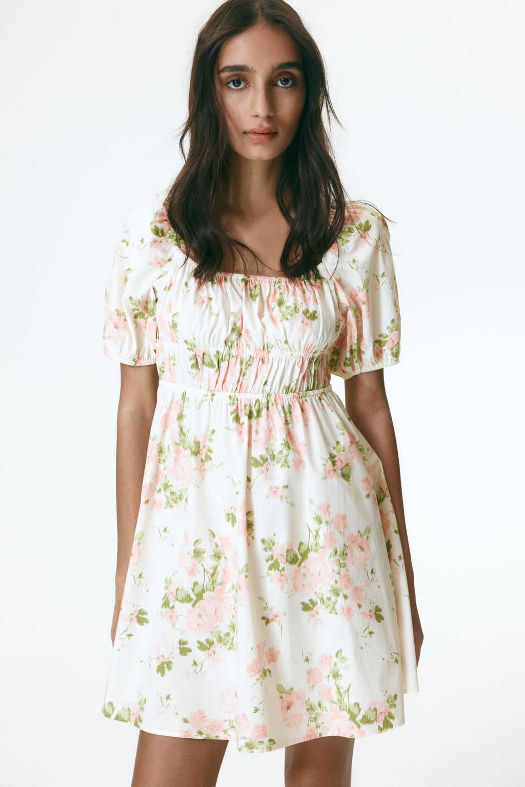 Vestido de popelina con mangas abullonadas - H&m фото 5