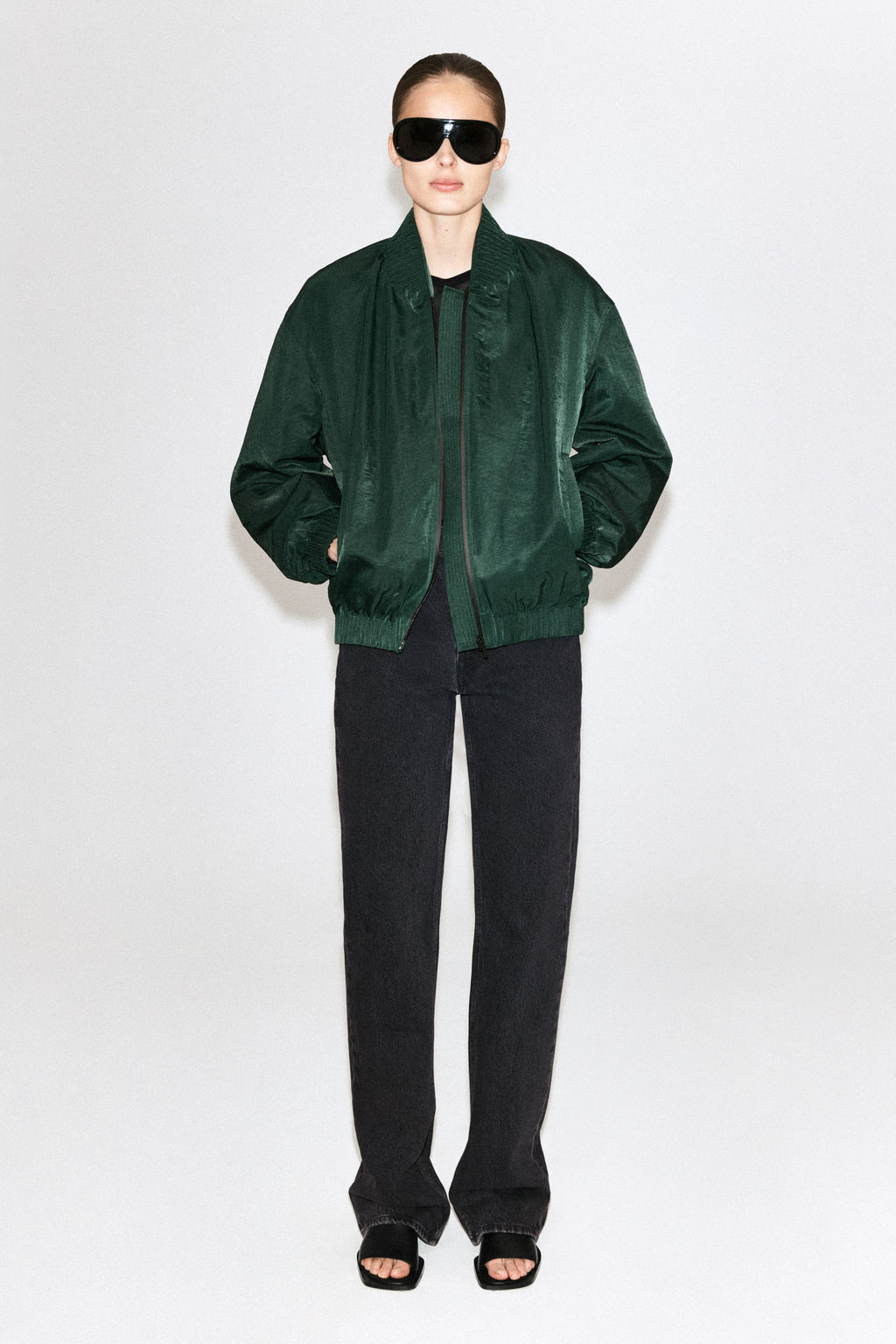CAZADORA BOMBER DE NAILON CON DETALLES FRUNCIDOS - H&m фото 5