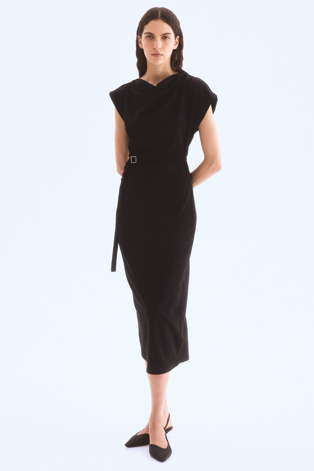 Vestido drapeado con cintur?n - H&m фото 3