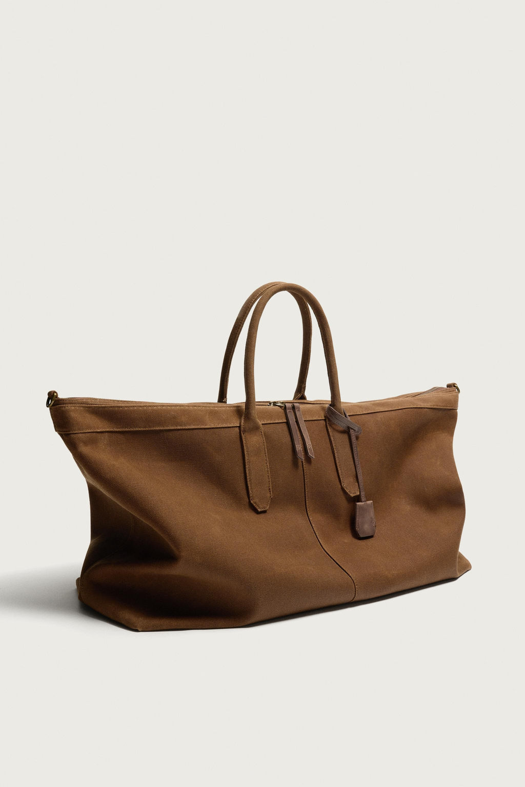 BOLSO SHOPPER DETALLES PIEL / Marr?n Tabaco - Zara фото 5