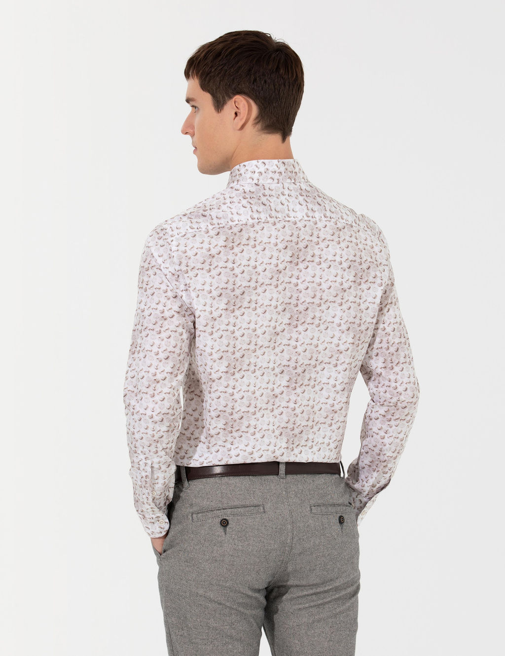 Bej Slim Fit Uzun Kollu G_mlek - Pierre cardin фото 5