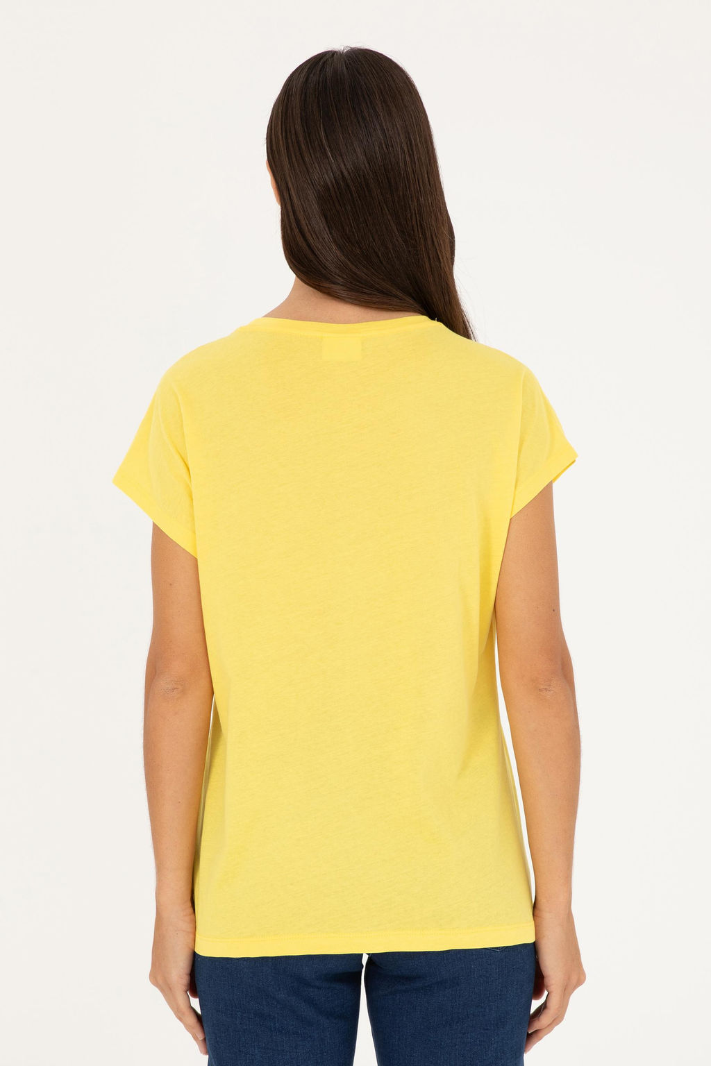 Женская желтая футболка - U.s. polo assn фото 5