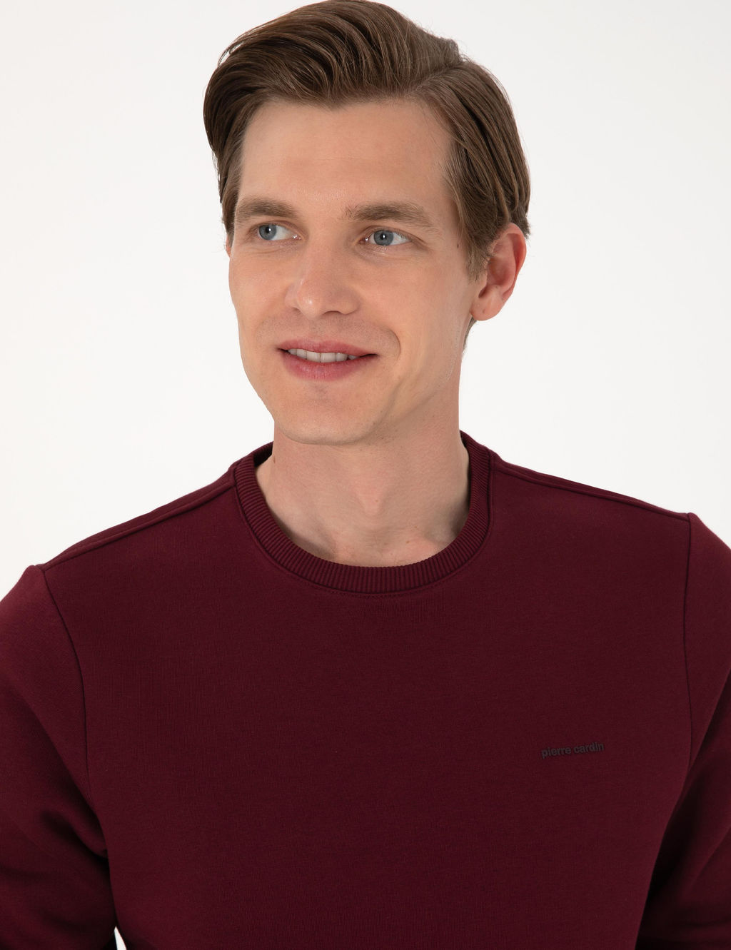 Bordo 3 _plik Regular Fit __i Polarl_ Bisiklet Yaka Basic Sweatshirt - Pierre cardin фото 2