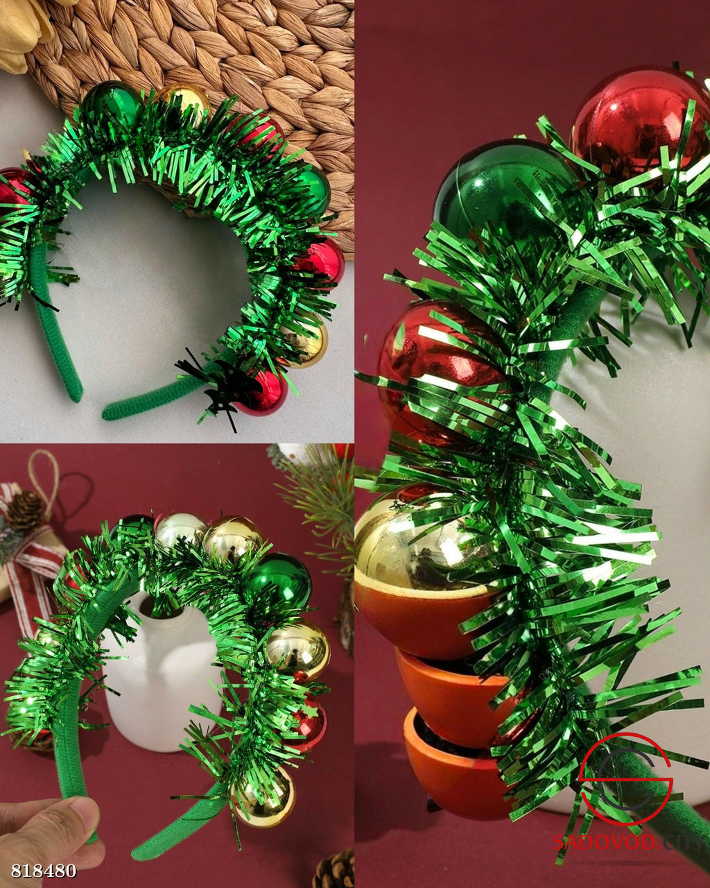 Праздничный ободок с шариками