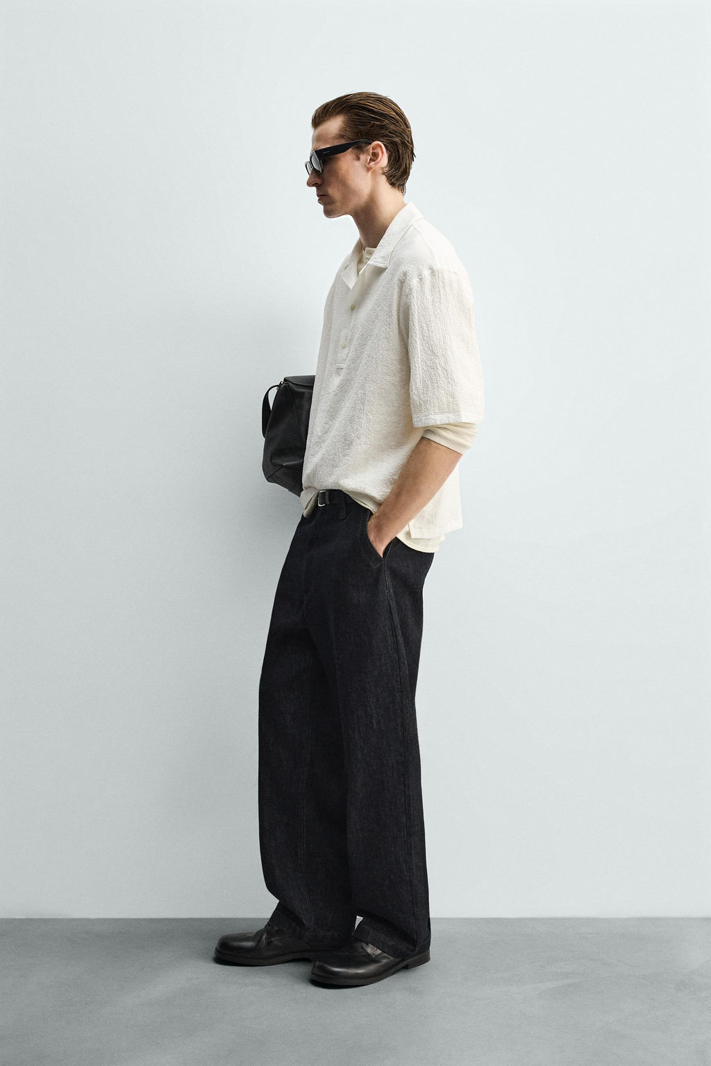 CAMISA POLO SEERSUCKER RELAXED FIT / Blanco - Zara фото 4