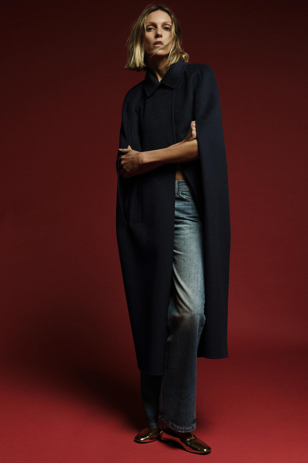 OVERSIZE WOOL BLEND CAPE ZW COLLECTION LIMITED EDITION