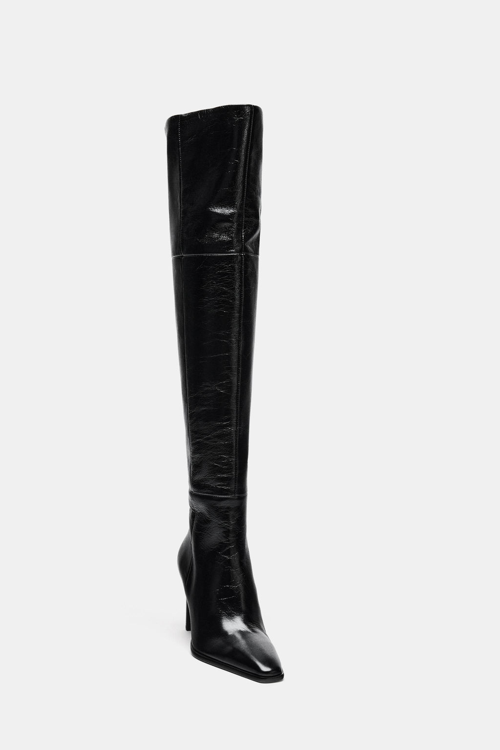 LEATHER XL HEELED BOOTS LIMITED EDITION - Zara фото 7