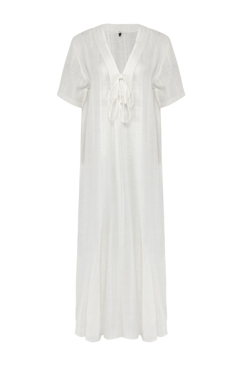 Kahverengi Dokuma Baglama Detayl? Maxi Plaj Elbise TBESS25EL00022 - Trendyolmilla фото 5