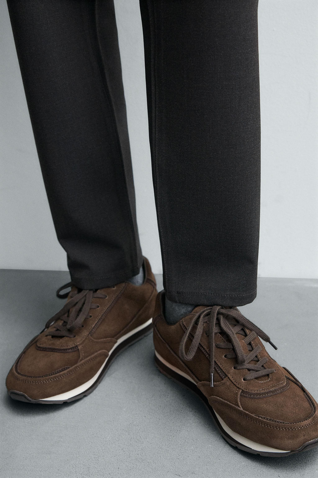 CASUAL LEATHER TRAINERS - Zara фото 4