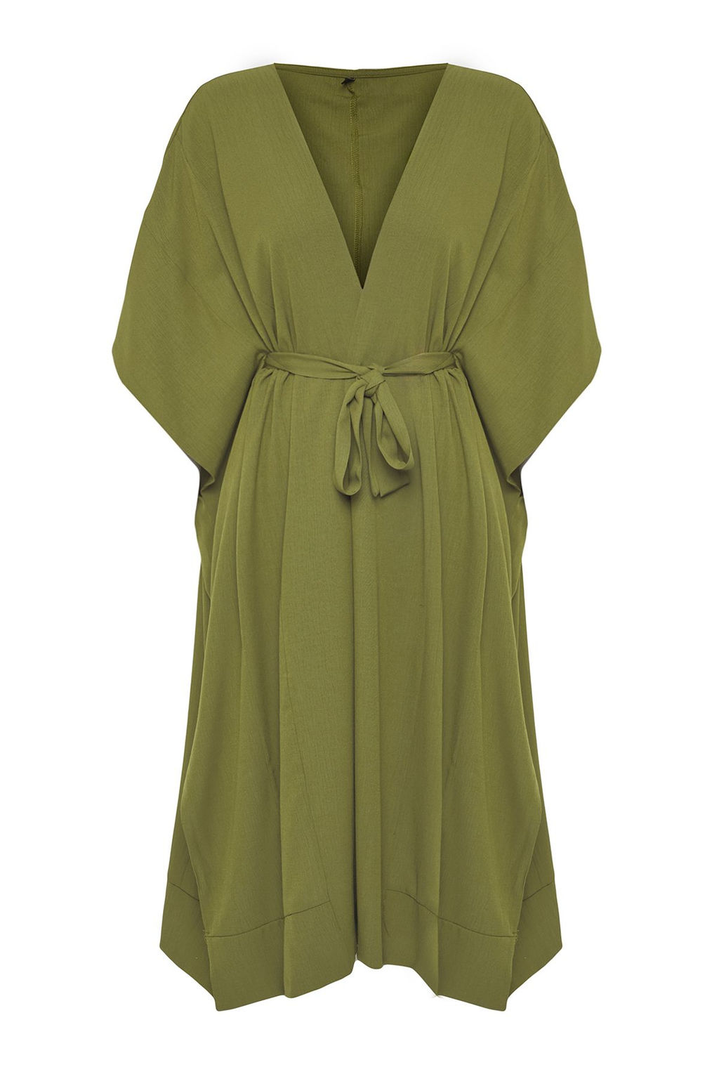 Haki Maxi Dokuma Kusakl? Derin Y?rtmacl? Plaj Kimono&Kaftan TBESS25KM00003 - Trendyolmilla фото 6