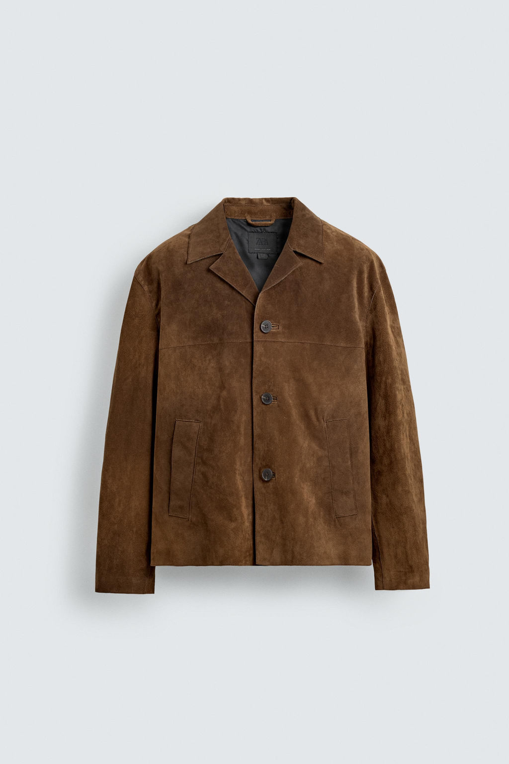 SUEDE LEATHER OVERSHIRT - Zara фото 8
