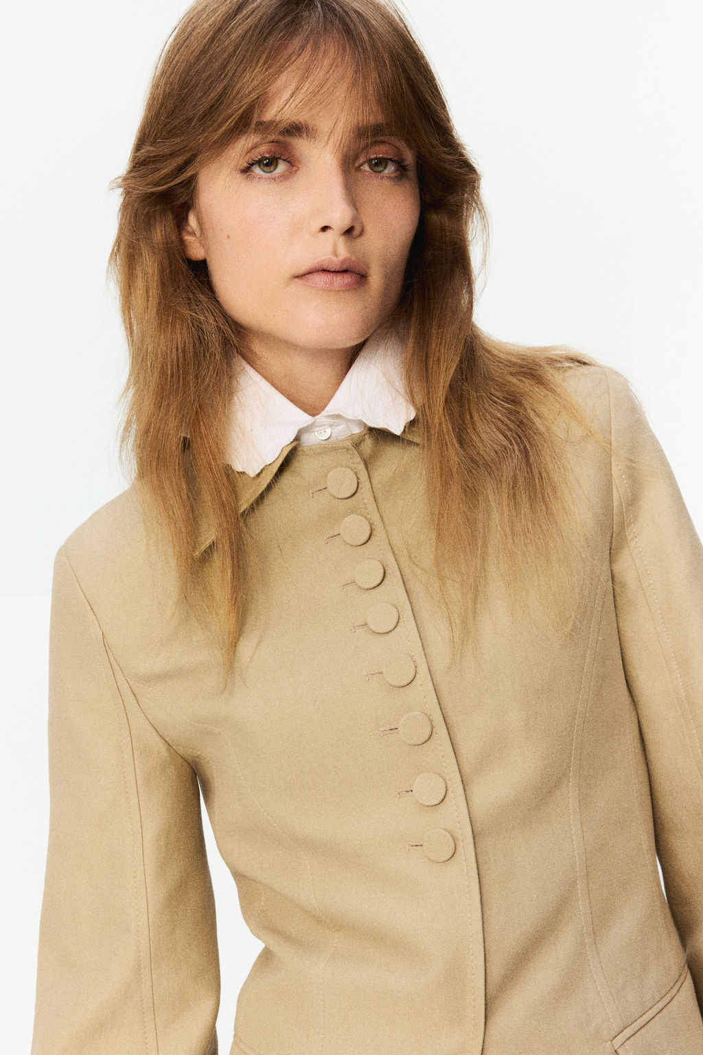 Camisa de popelina con manga fruncida - H&m фото 4