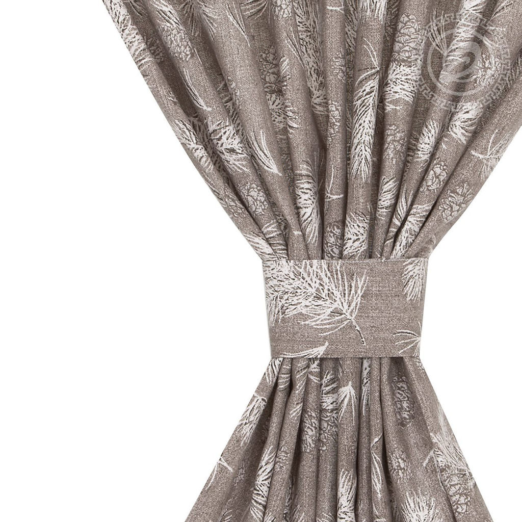 Шторы для кухни с подхватом Шишкин лес 145*180/Шторы: 2 шт.- 145*180, подхваты: 2 шт. Шторы АРТ ДИЗАЙН для кухни  фото 2