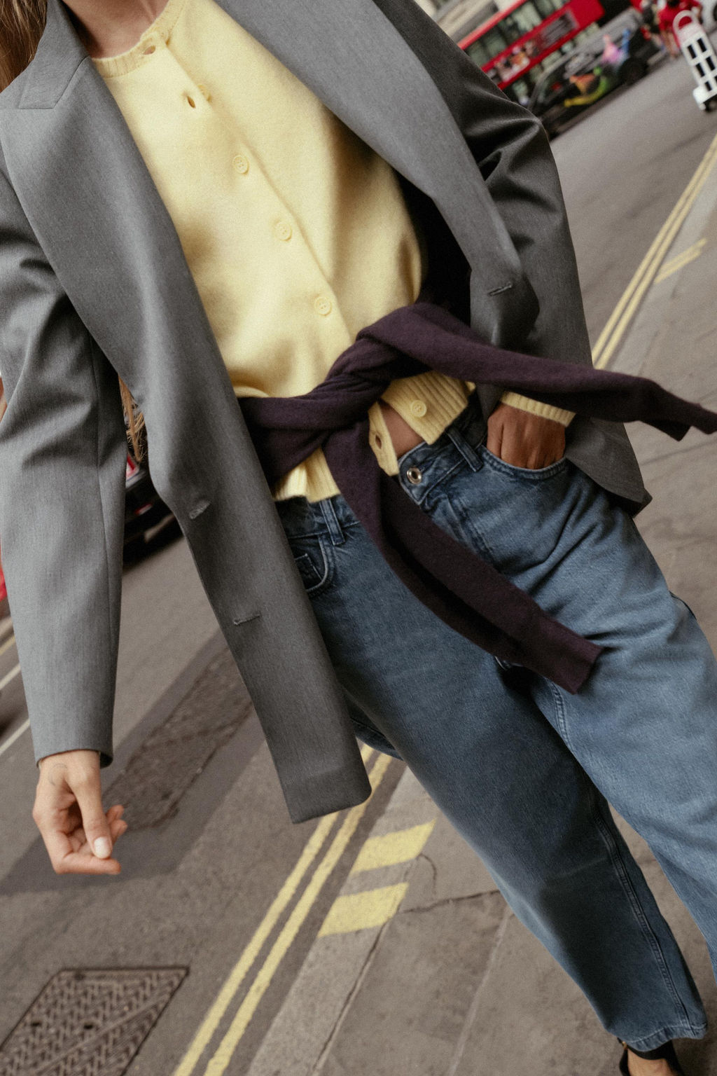 BASIC 100% WOOL KNIT CARDIGAN