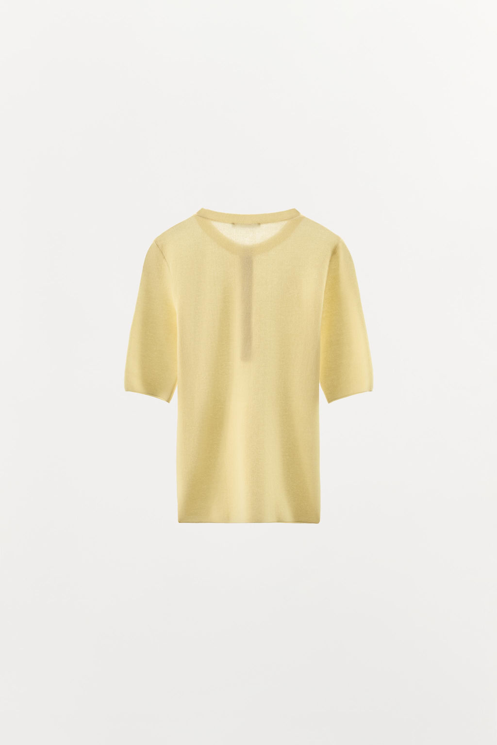 CAMISETA MEZCLA ALGOD?N BOTONES / Amarillo - Zara фото 6