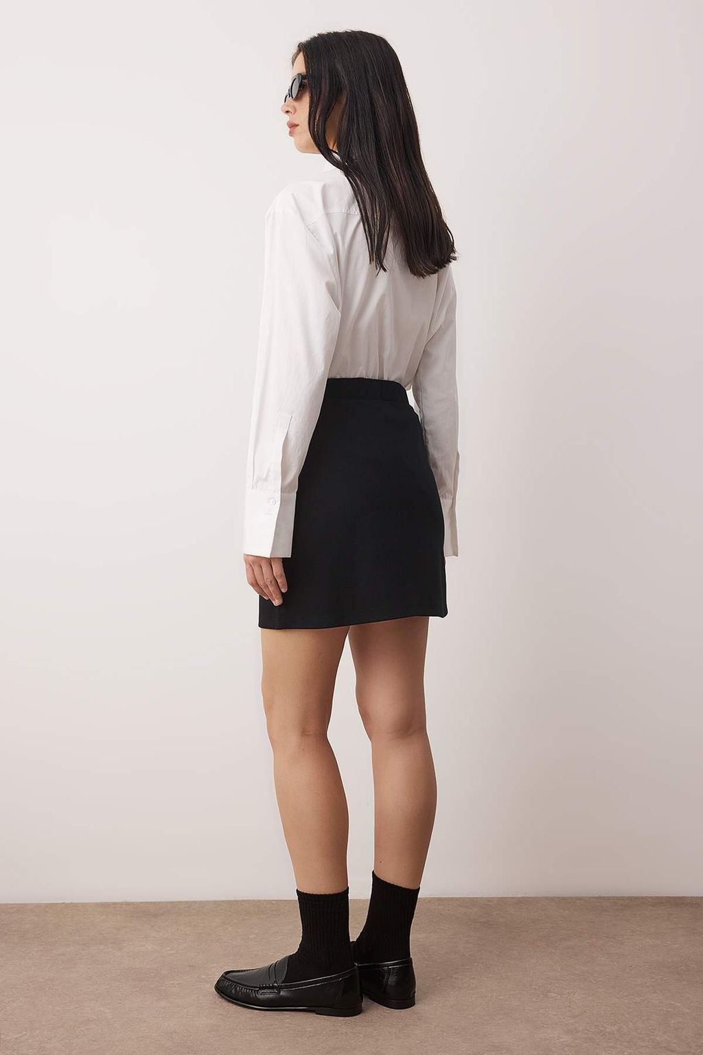 Siyah Ottoman Esnek Mini Orme Kalem Etek TWOAW26ET00106 - Trendyolmilla фото 4