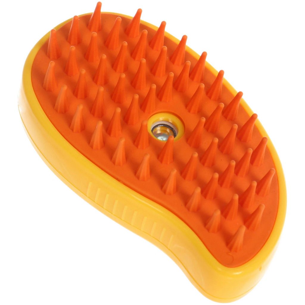 Паровая щетка с массажным эффектом "МОЙ БРО", цвет желтый, USB - зарядка, 6,5*11см (коробка Ultramarine)