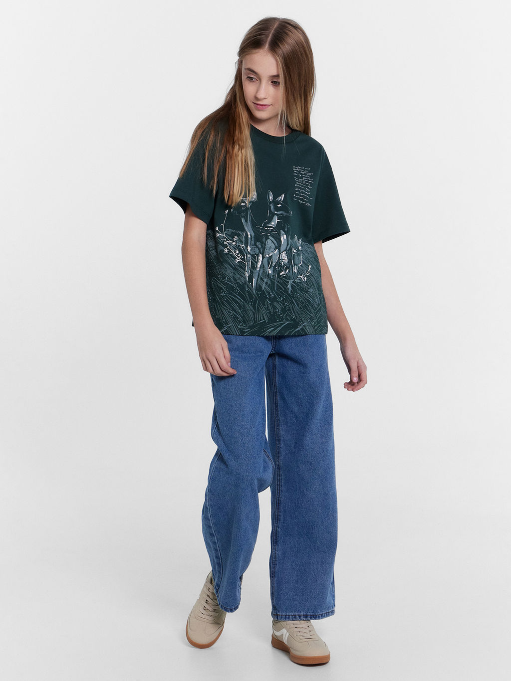 Футболка для девочек зелёная с принтом - Mark formelle фото 2