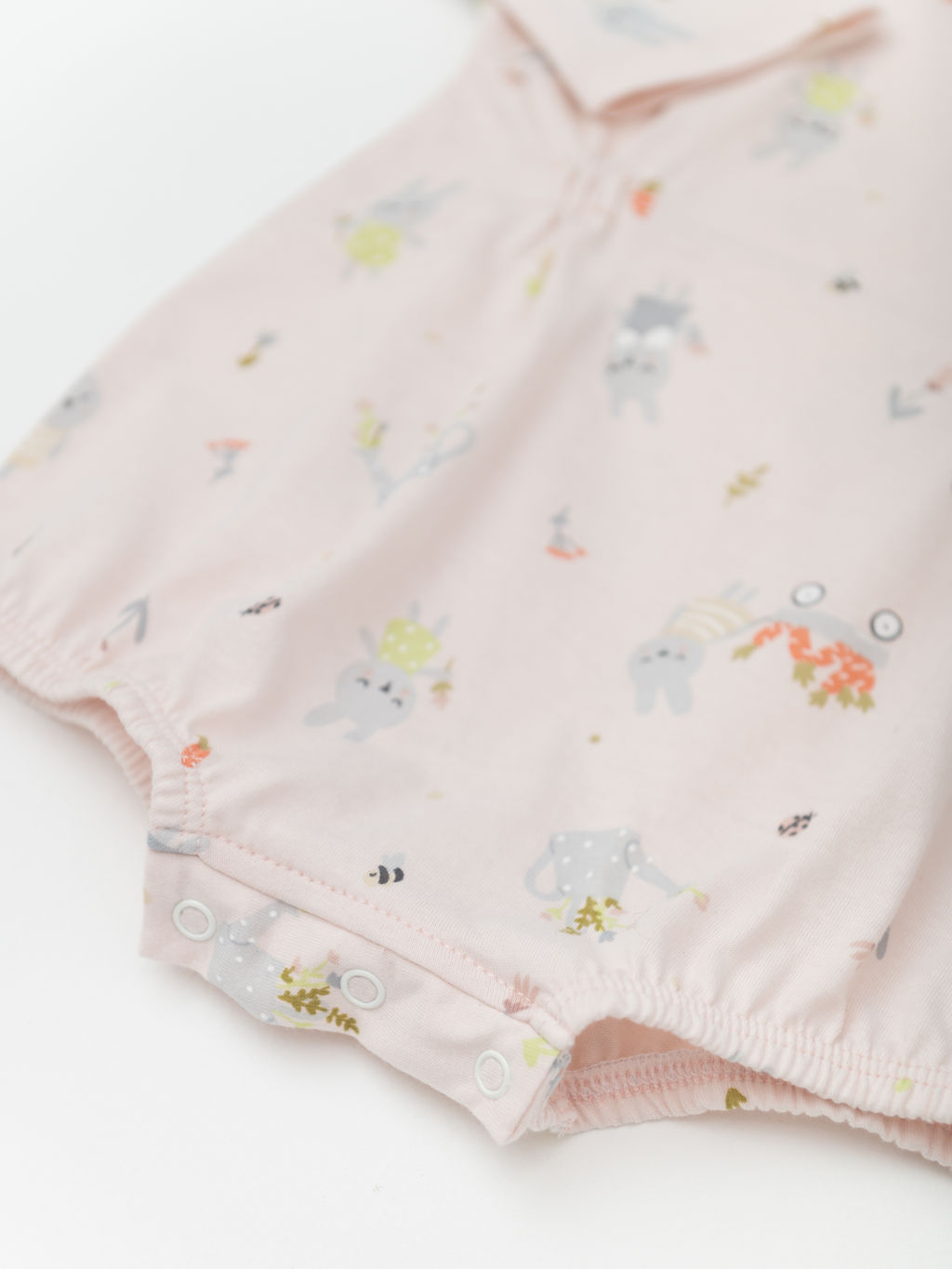 Комбинезон для девочки с длиным рукавом 2шт., бел/роз - Lesi kids фото 4