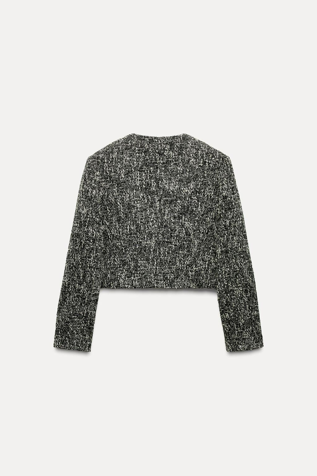 SHORT TEXTURED WEAVE BLAZER - Zara фото 6