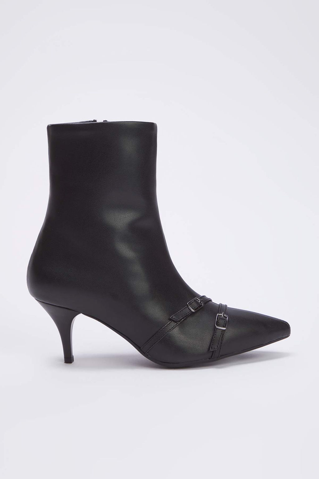 Siyah Bant Detayl? Sivri Burun Ince Topuklu Kad?n Yar?m Bot
TAKAW26BO00064 - Trendyolmilla фото 5