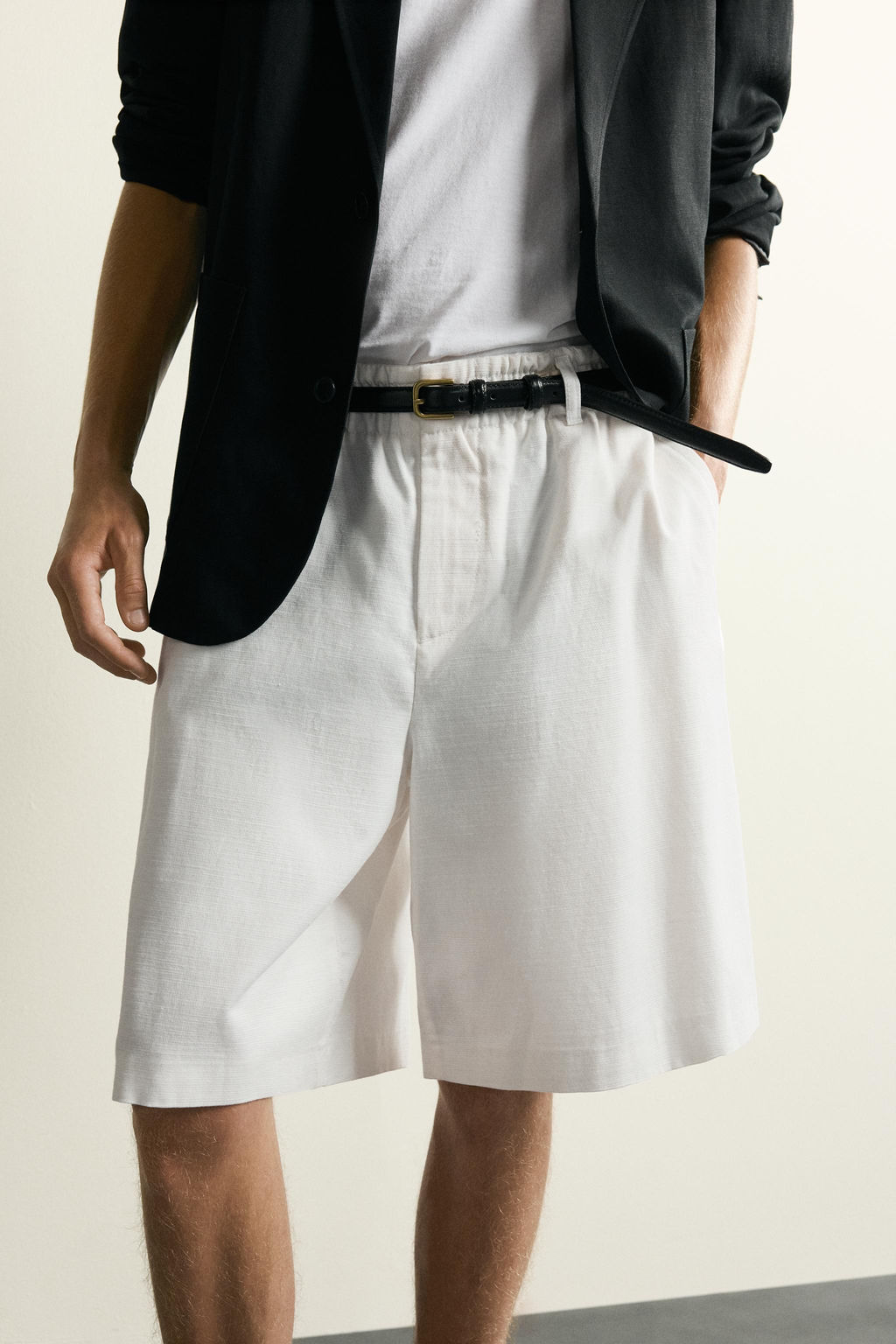 BERMUDA WIDE FIT ALGOD?N - LYOCELL / Blanco - Zara фото 5
