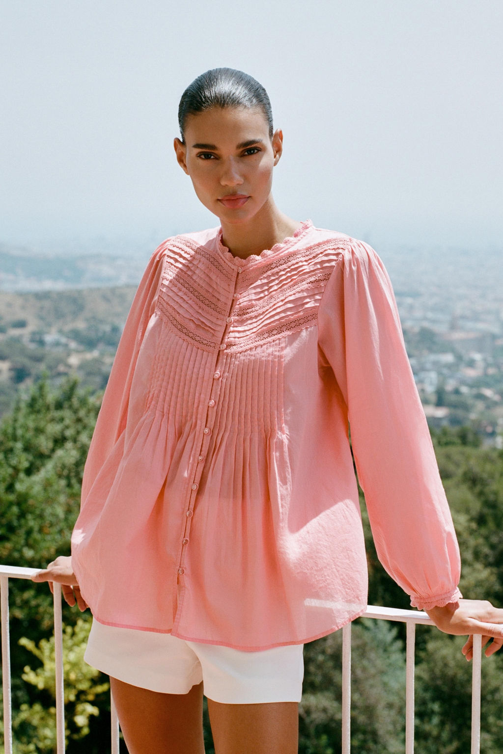 ROMANTIC LACE TRIM BLOUSE - Zara фото 3