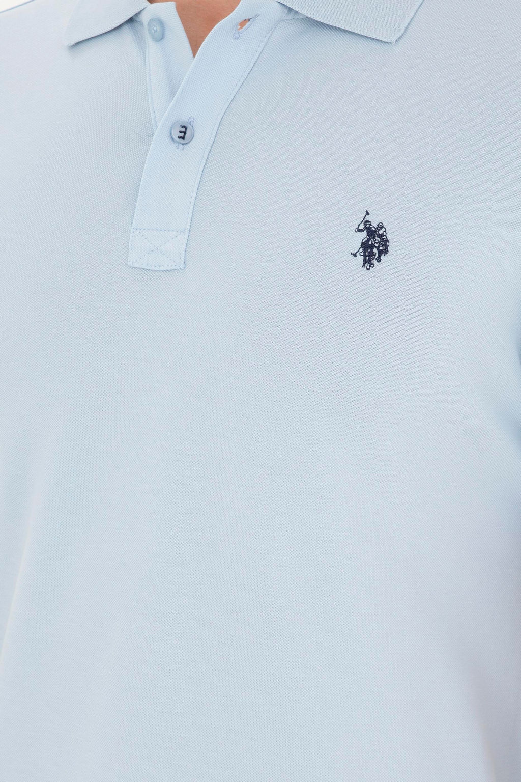 Мужская голубая базовая футболка - U.s. polo assn фото 7