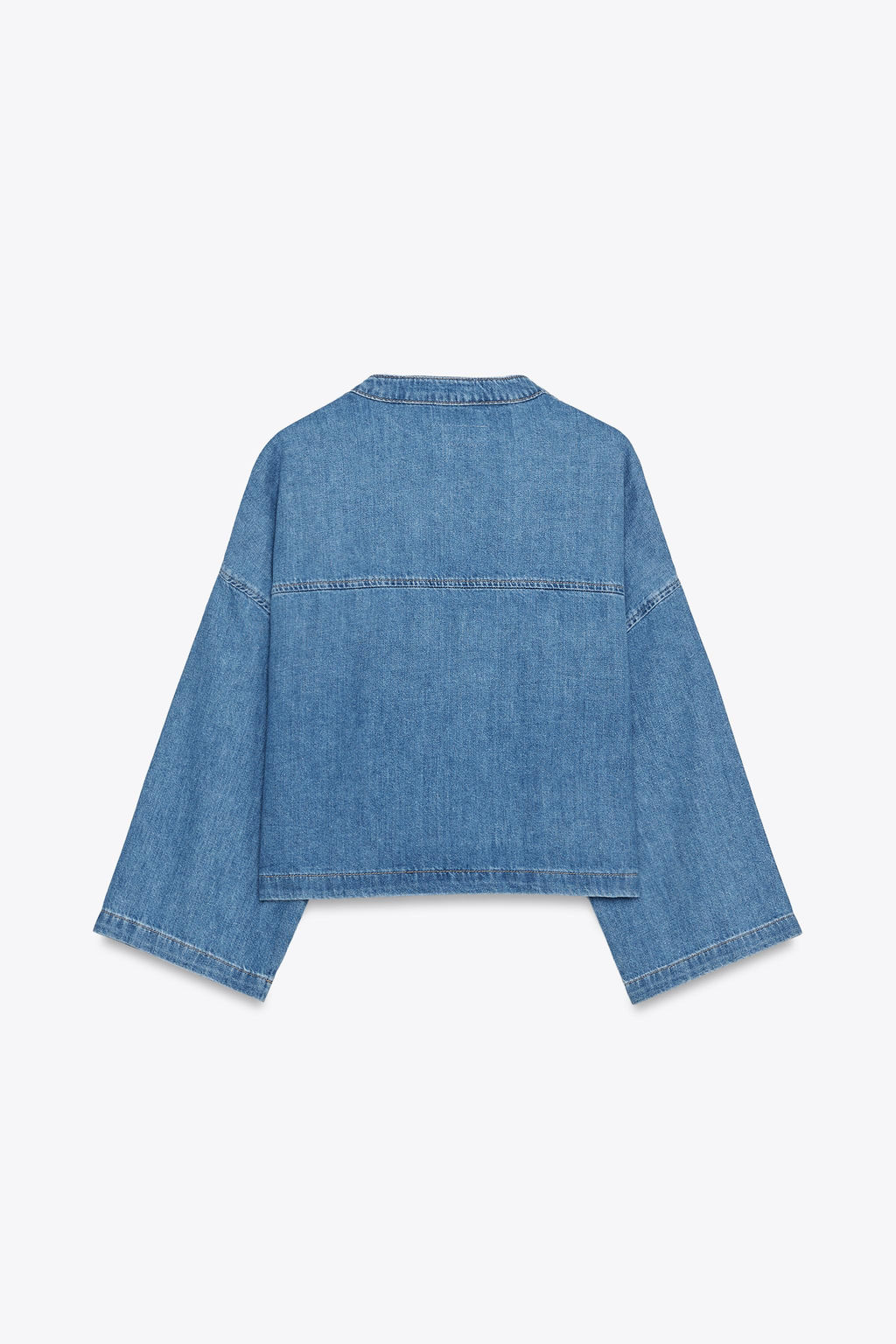 DENIM STAND COLLAR SHIRT - Zara фото 8