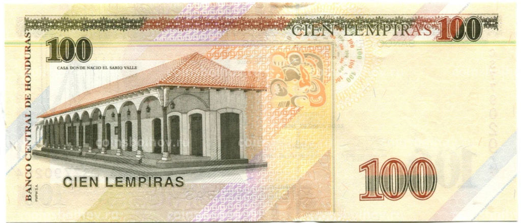 100 лемпир 2019 года Гондурас