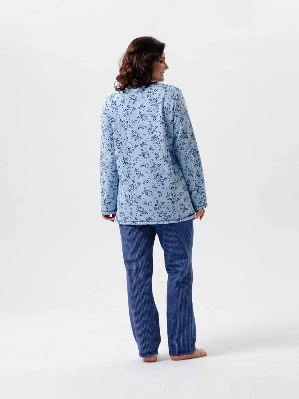 Пижама женская, цвет голубой синий