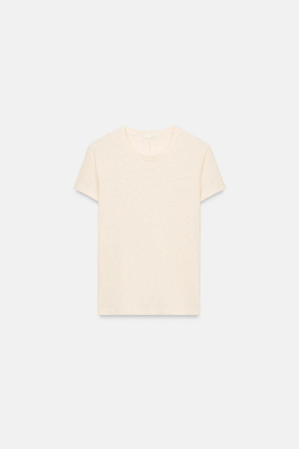 CAMISETA MANGA CORTA ALGOD?N / Crudo - Zara фото 2