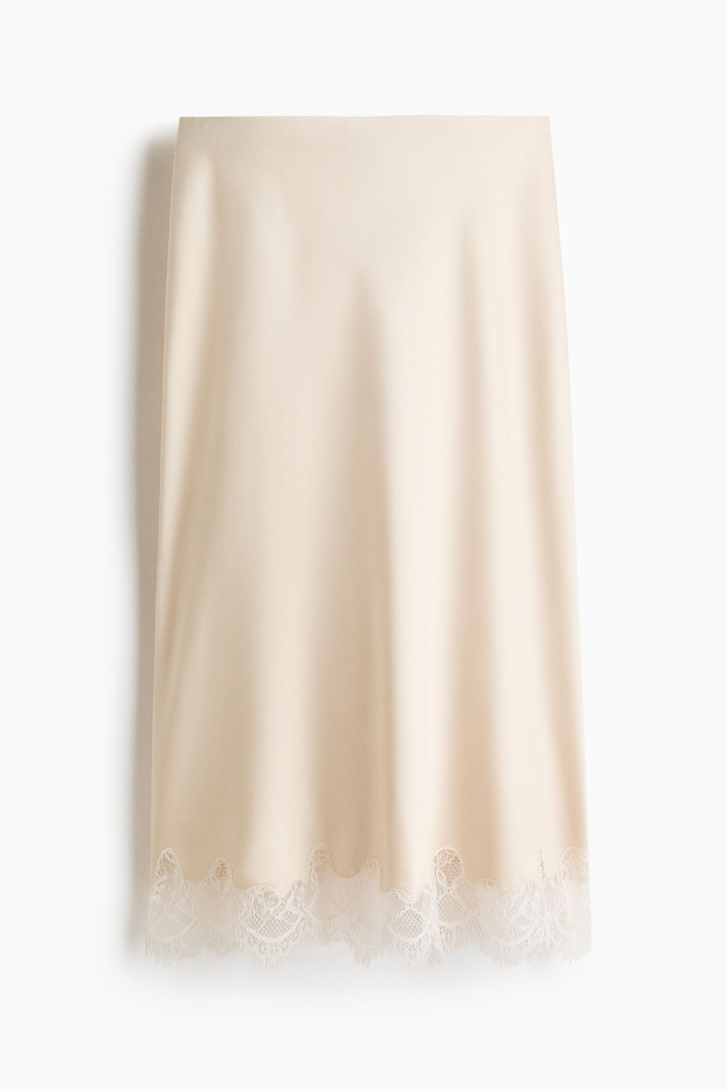 Falda lencera con ribete de encaje - H&m фото 2