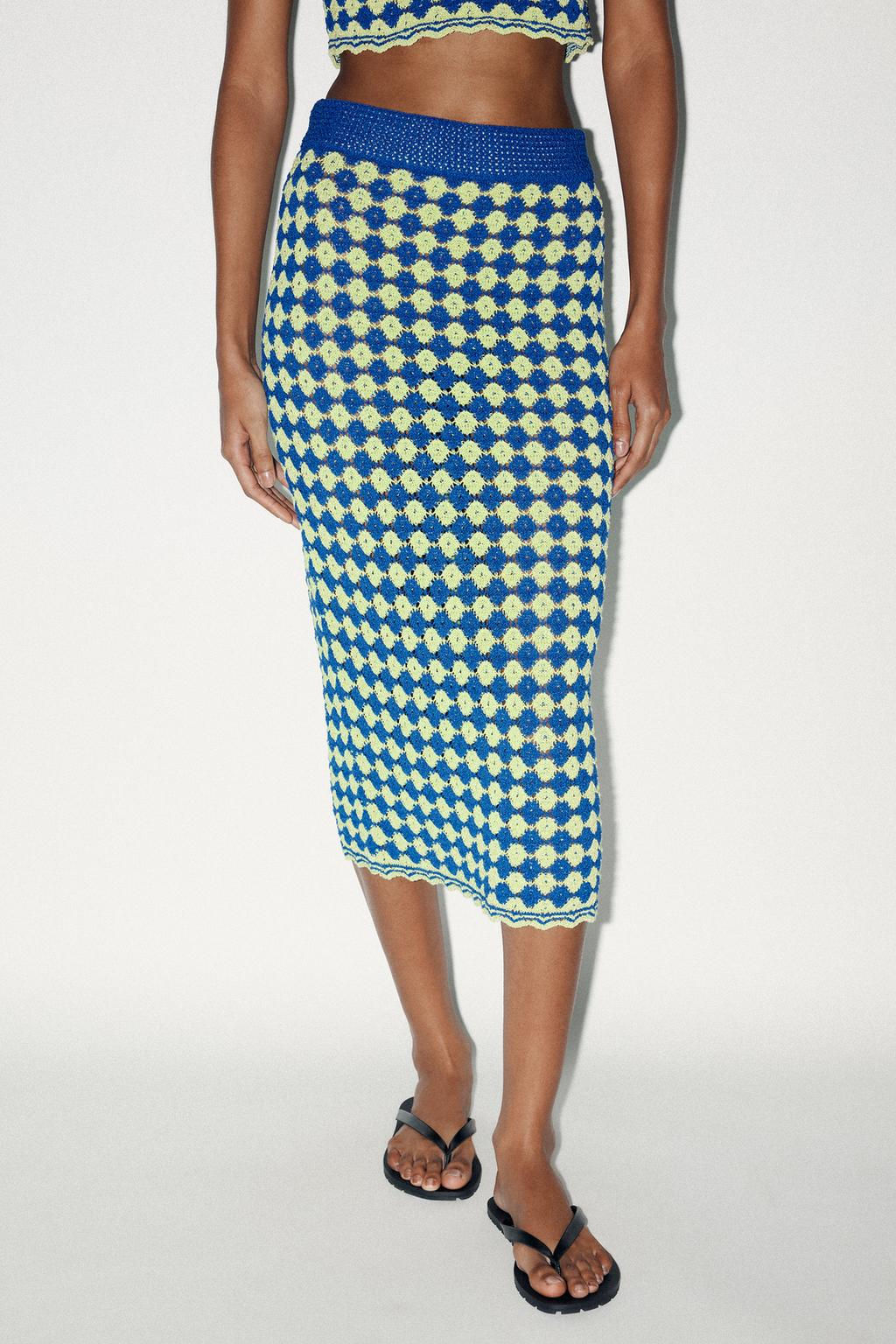 STRUCTURED KNIT SKIRT - Zara фото 3