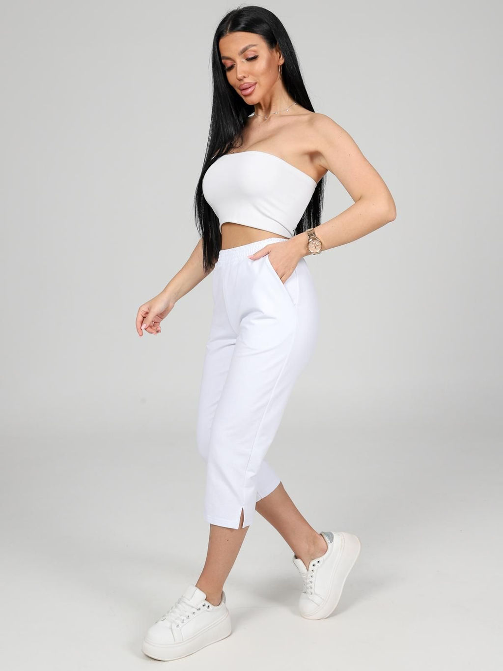 IV-CAPRIZ Финикс - бриджи из футера с лайкрой  фото 11