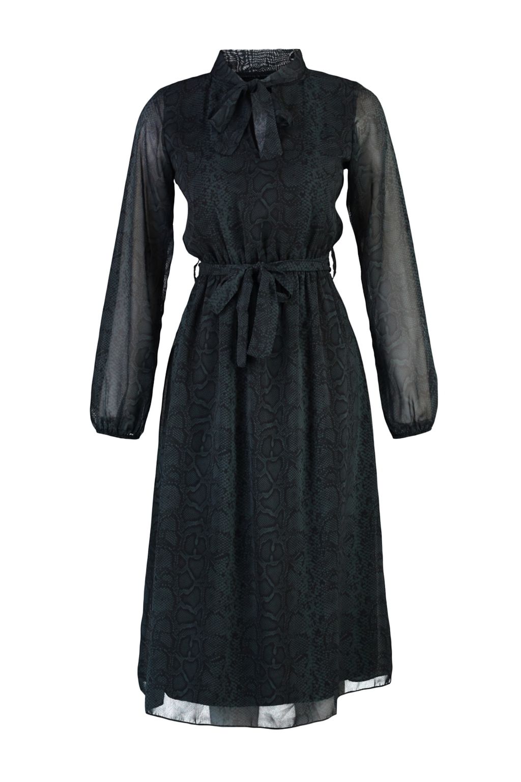 TRENDYOLMILLA Zumrut Yesili Baglama Detayl? Dokuma K?sl?k Elbise TWOAW21EL0458  фото 11