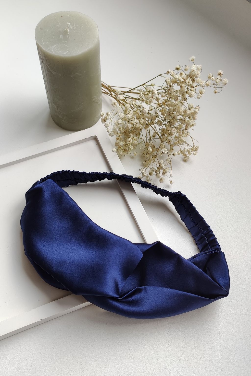 Повязка на голову шелковая БЕЗ КОРОБКИ