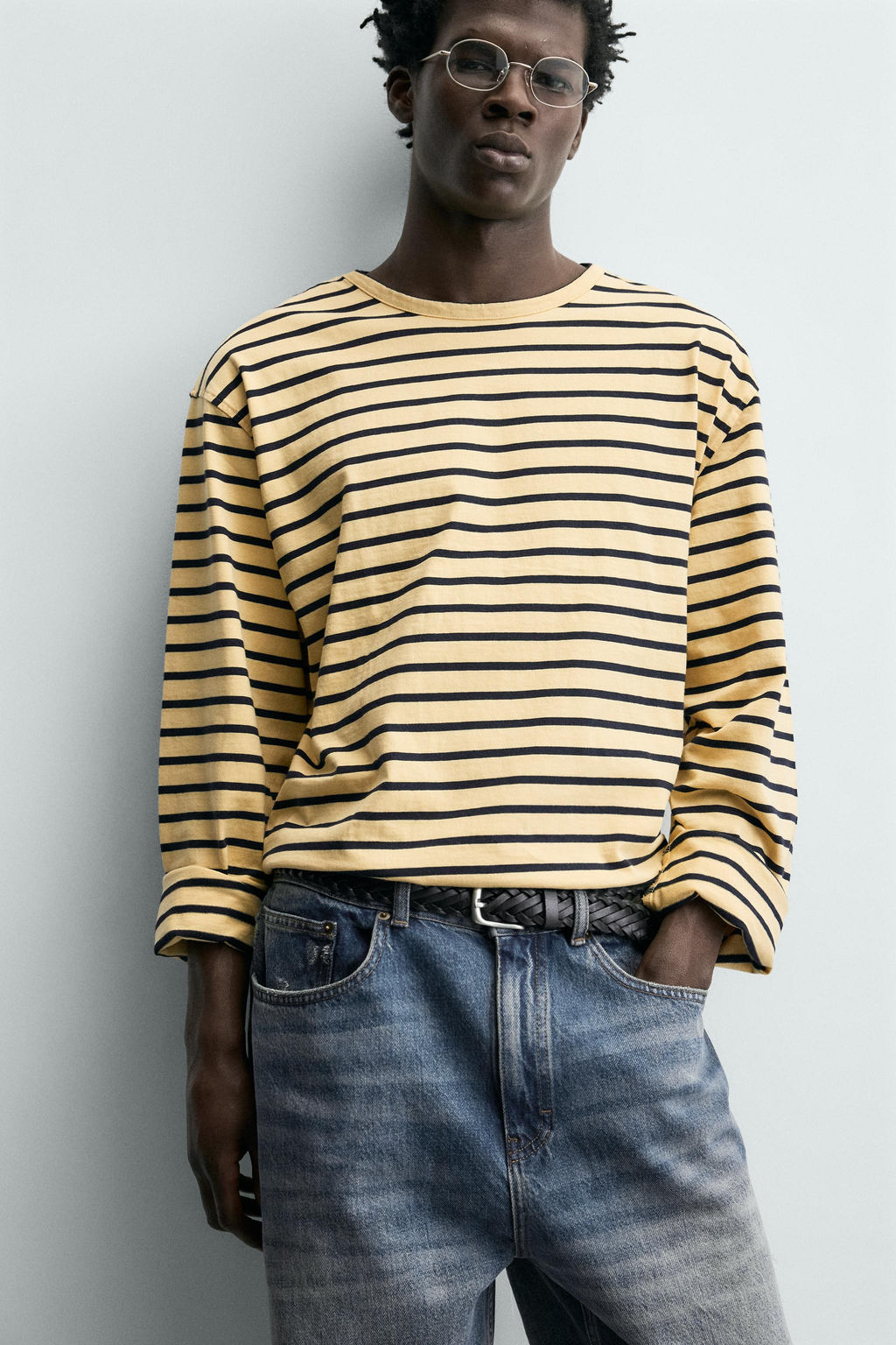 CINTUR?N PIEL TRENZADA / Negro - Zara фото 3