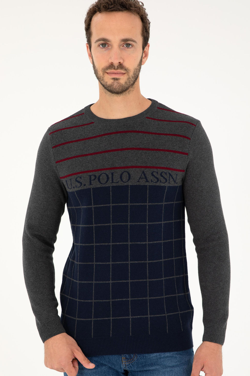 Мужской темно-синий свитер Неожиданная скидка в корзине - U.s. polo assn фото 3