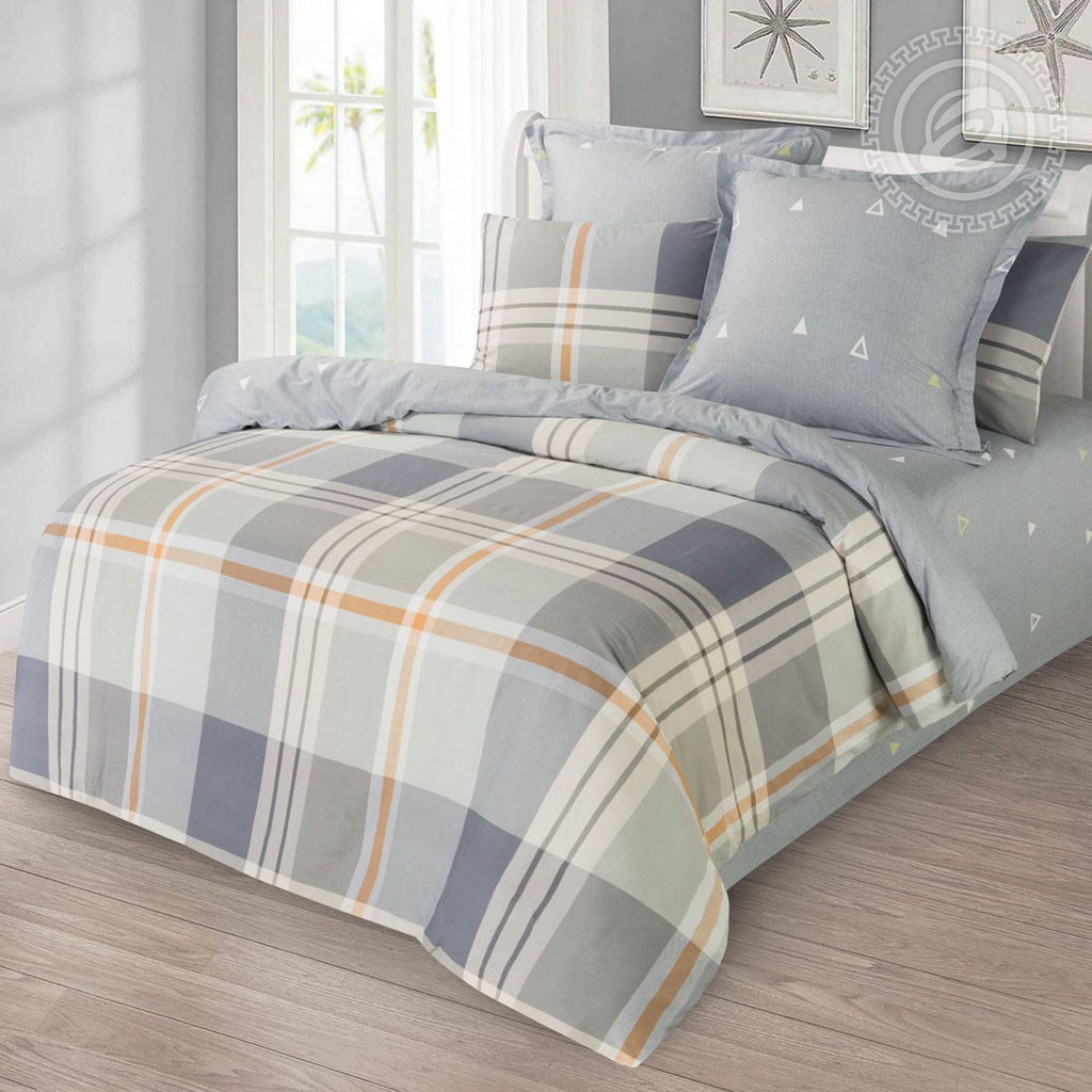 Постельное белье Майкл (сатин Престиж) Евро/Пододеяльник (молния): 1 шт. - 220*200; Простыня: 1 шт. - 220*240; Наволочка (клапан, ушки): 2 шт. - 70*70; Наволочка (клапан): 2 шт. - 50*70 Престиж - Артпостель фото 2