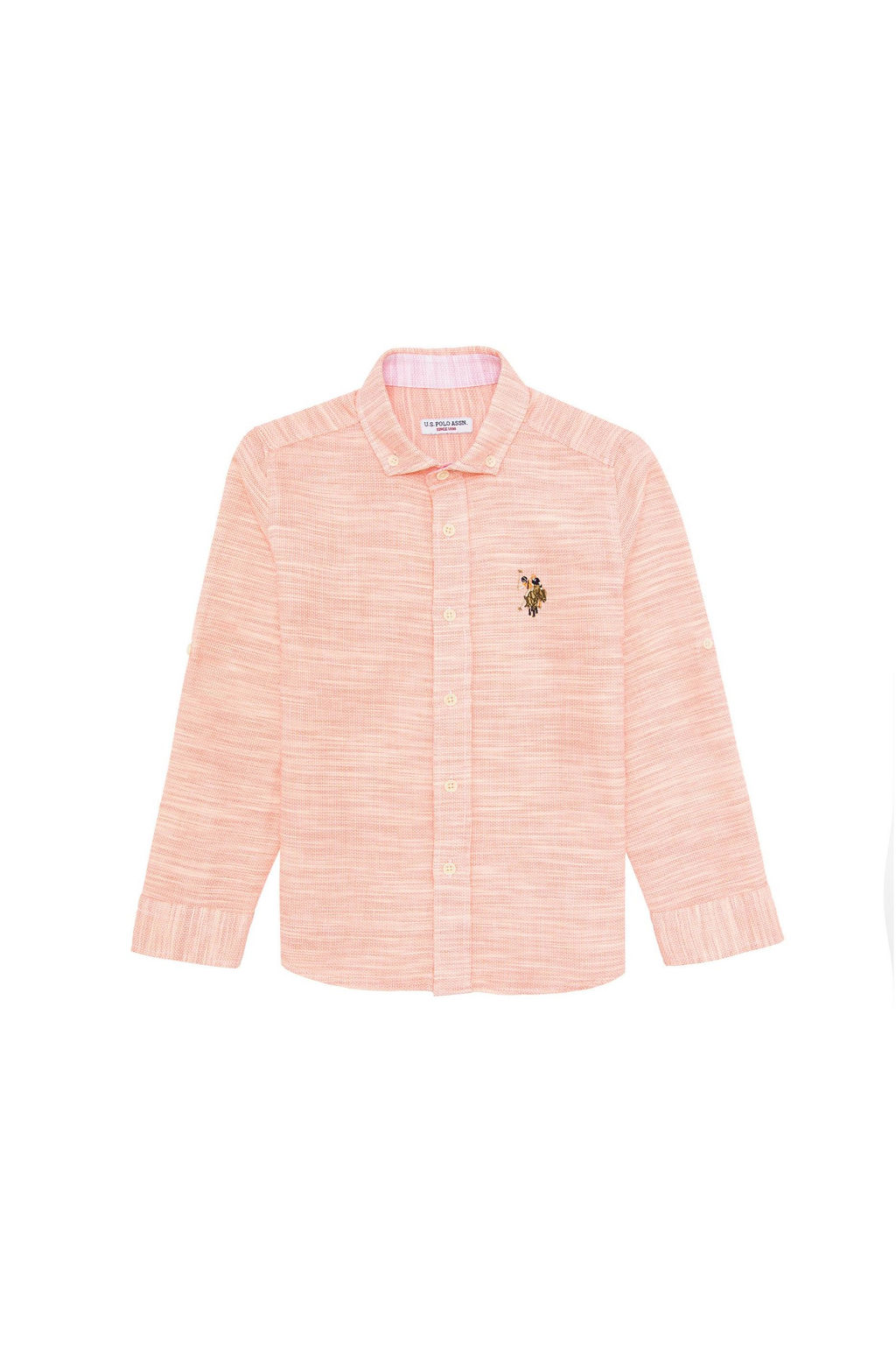U. S. Polo Assn Оранжевая рубашка с длинным рукавом для мальчика - U.s. polo assn фото 3
