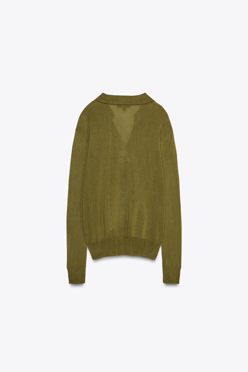 PLAIN KNIT POLO SHIRT - Zara фото 5