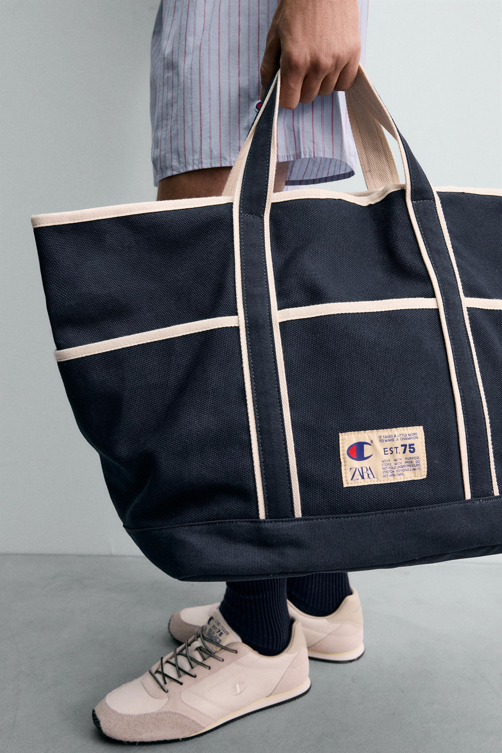 FABRIC TOTE BAG CHAMPION ® X ZARA  фото 2