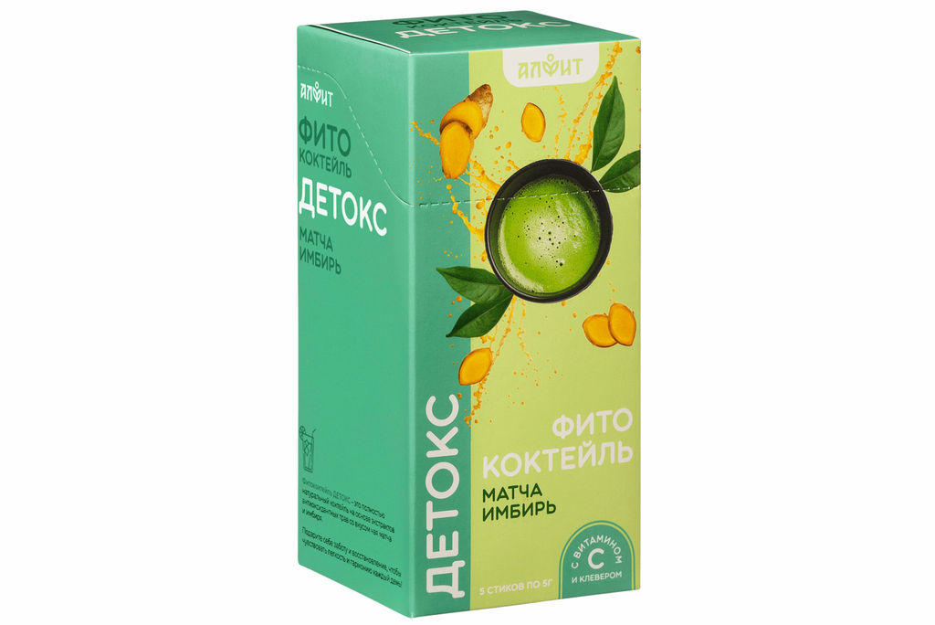 Фитококтейль "Детокс", 5 стиков по 5 г Алфит 8474
