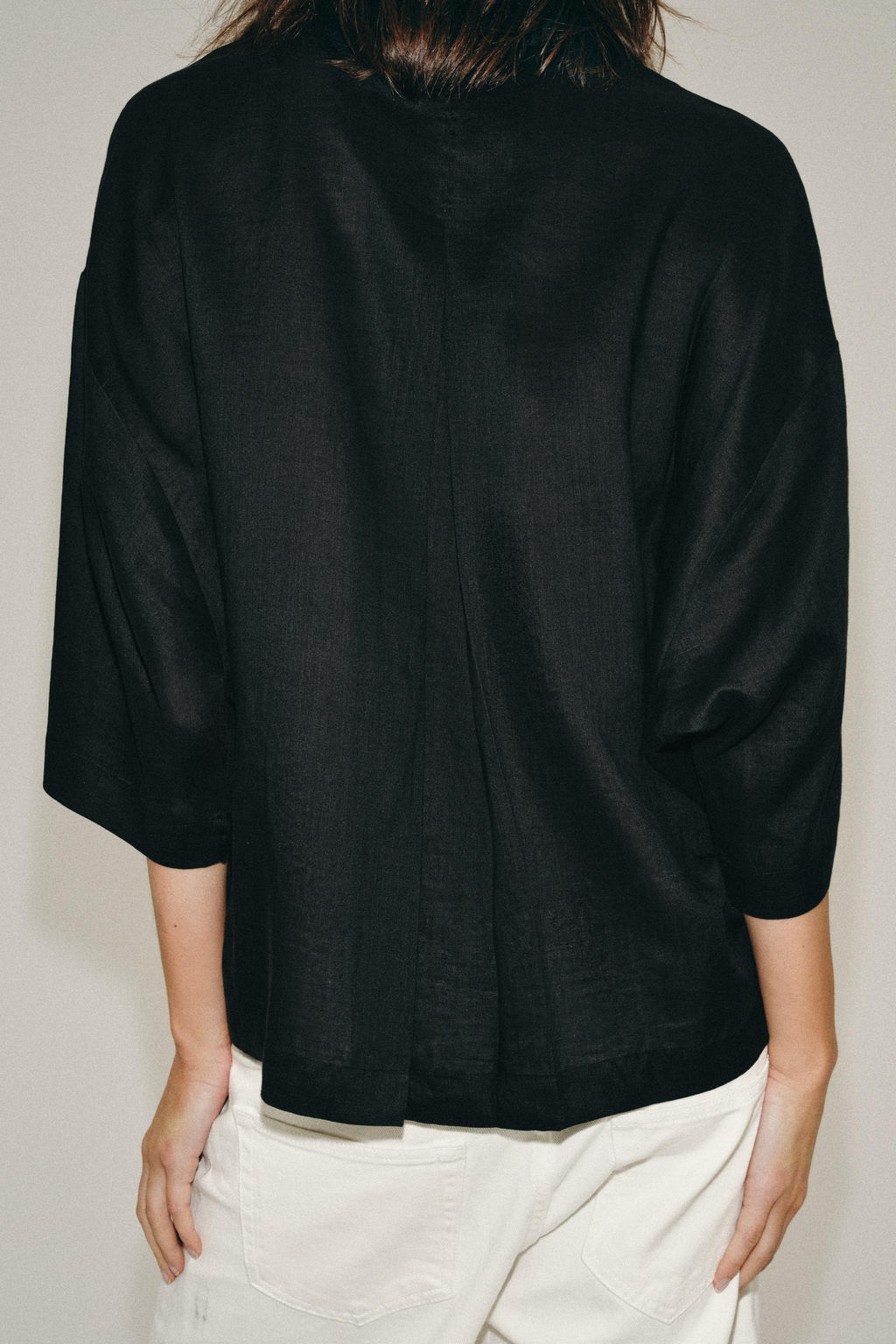 CAMISA FLUIDA OVERSIZE ZW COLLECTION / Negro