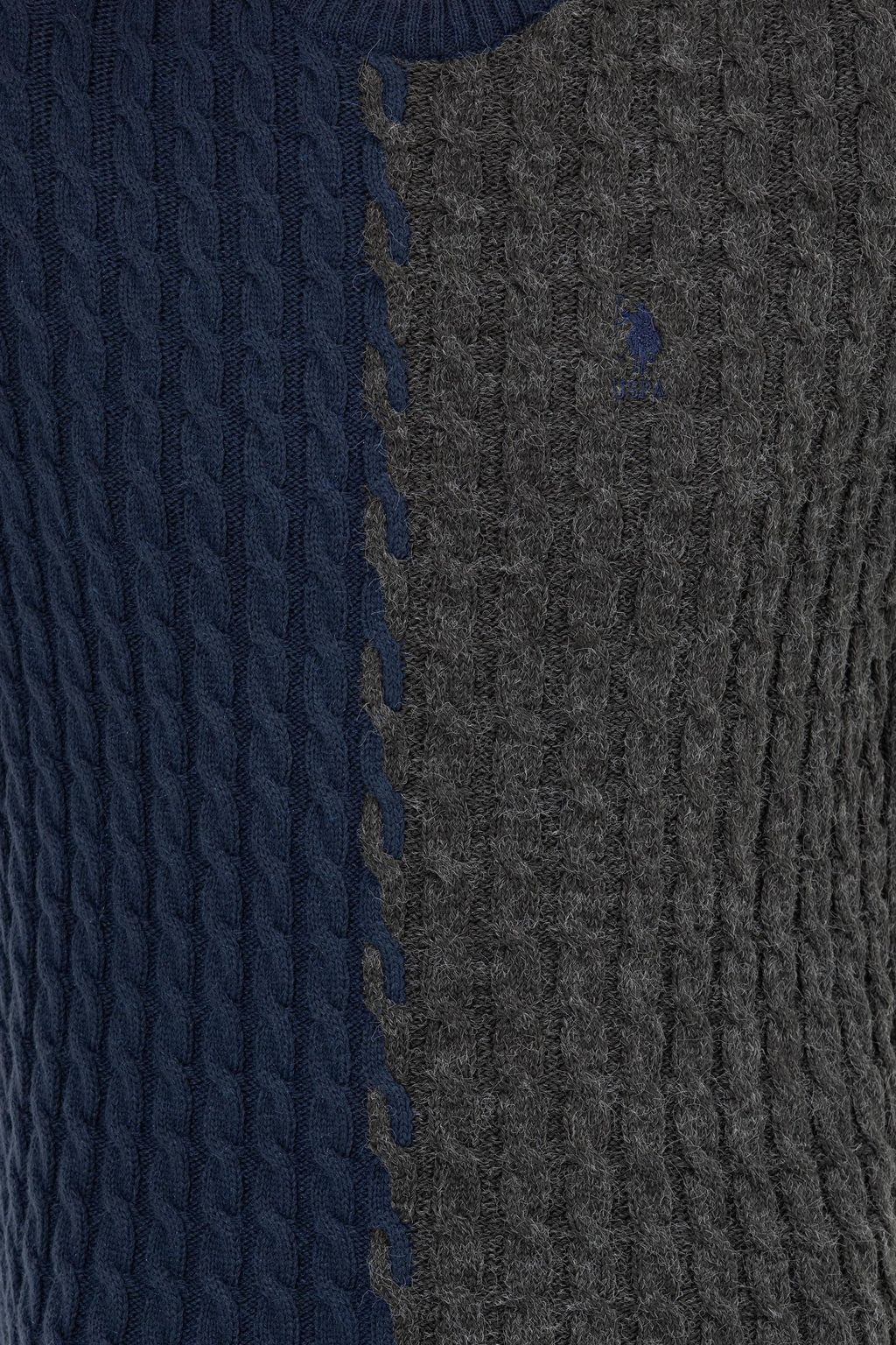 Мужской темно-синий вязаный свитер - U.s. polo assn фото 6