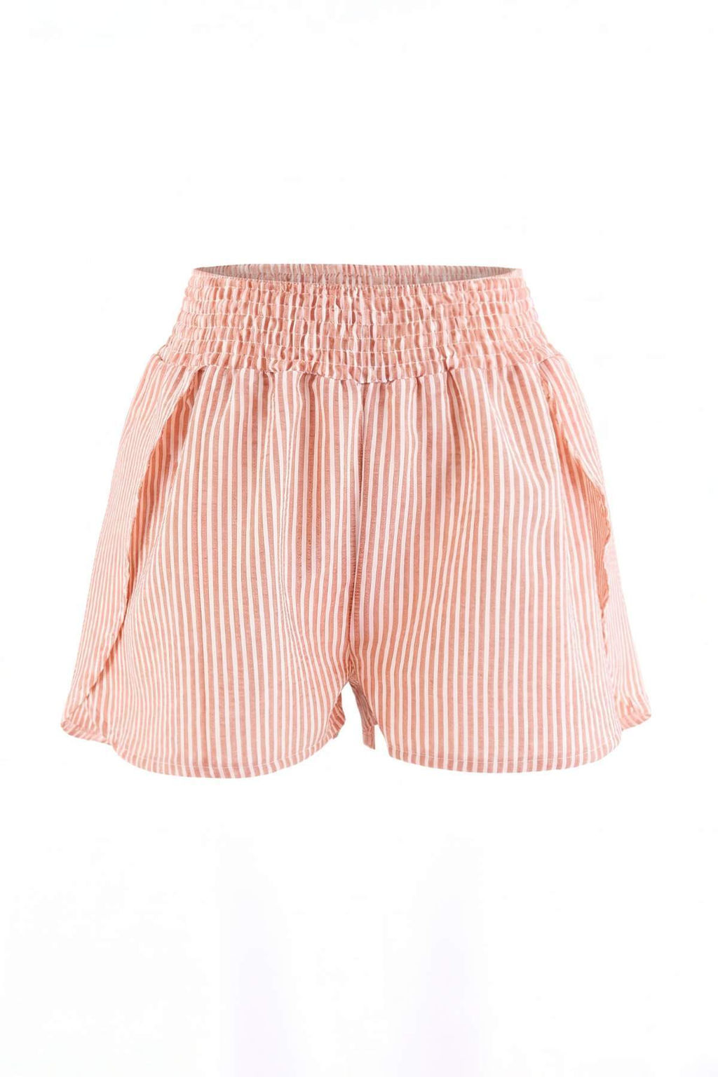 Pembe _izgili Dokuma Y_ksek Bel Plaj _ort TBESS26SR00019