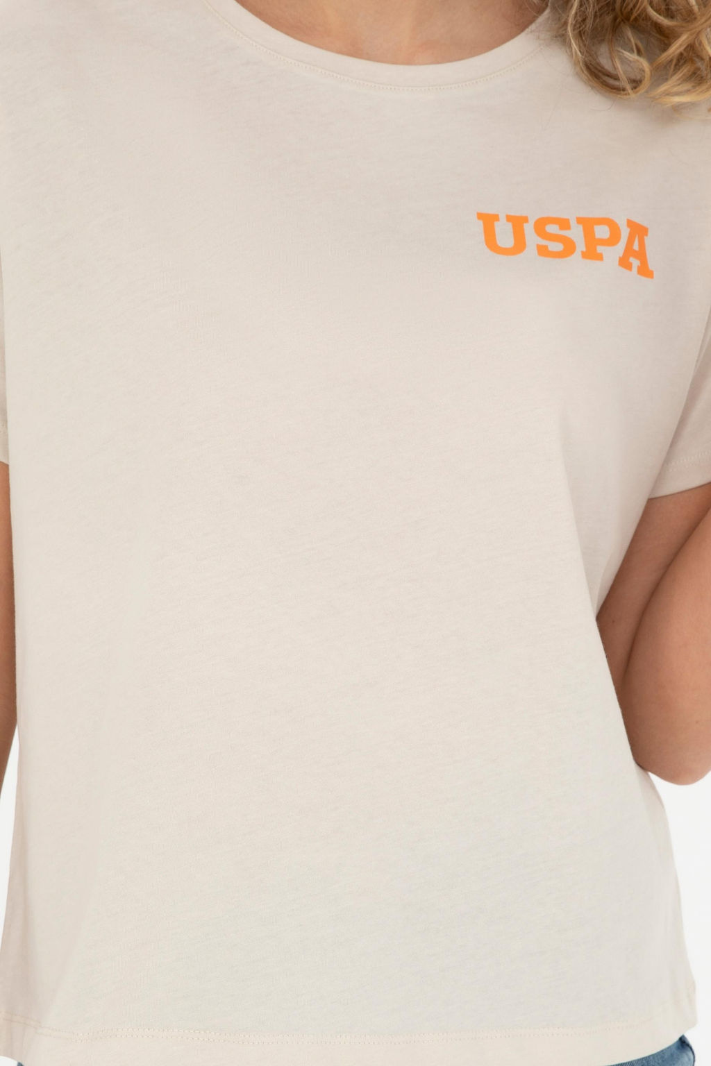 Женская кремовая футболка - U.s. polo assn фото 13